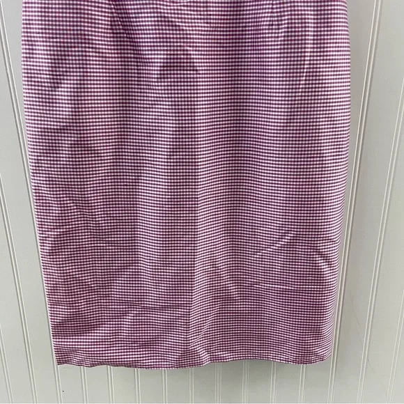 Tocca Pink Raspberry and White Gingham Strapless Silk Dress Sz 8 - Picture 6 of 13